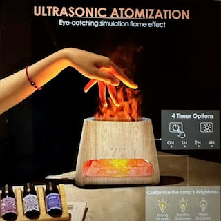 SALKING Ultrasonic Essential Oil Diffuser & Himalayan Salt Lamp