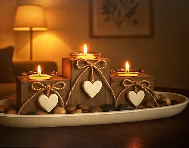 Add a Touch of Romance with the Khevga Shabby Chic Tealight Holder Set